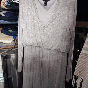 H&M Light Gray Long Sleeve Dress